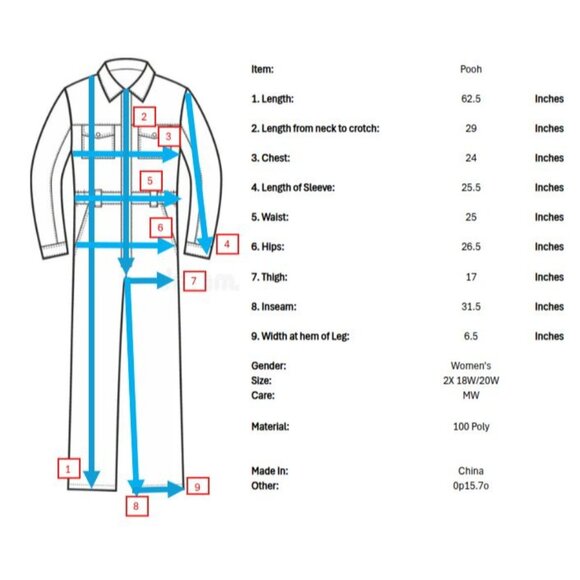 Disney Winnie the Pooh Pajamas Womens 2X 18W 20W Oh Bother Unionsuit Costume - Picture 9 of 9